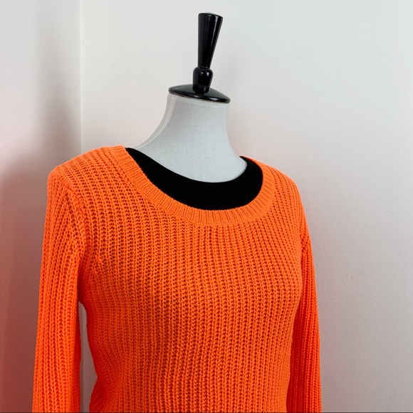 Rue21 | Neon Orange Long Tunic Knit Sweater